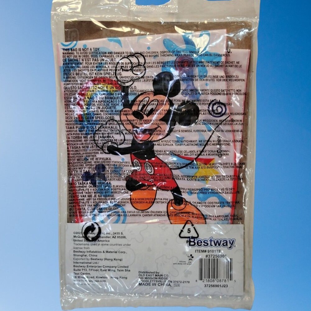 Disney Junior Mickey Mouse Kids Inflatable Arm Floaties Ages 3-6 Swimming NEW - Picture 5 of 7